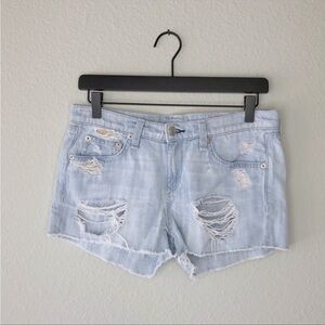 Rag & Bone Destoyed Denim Shorts Size 25